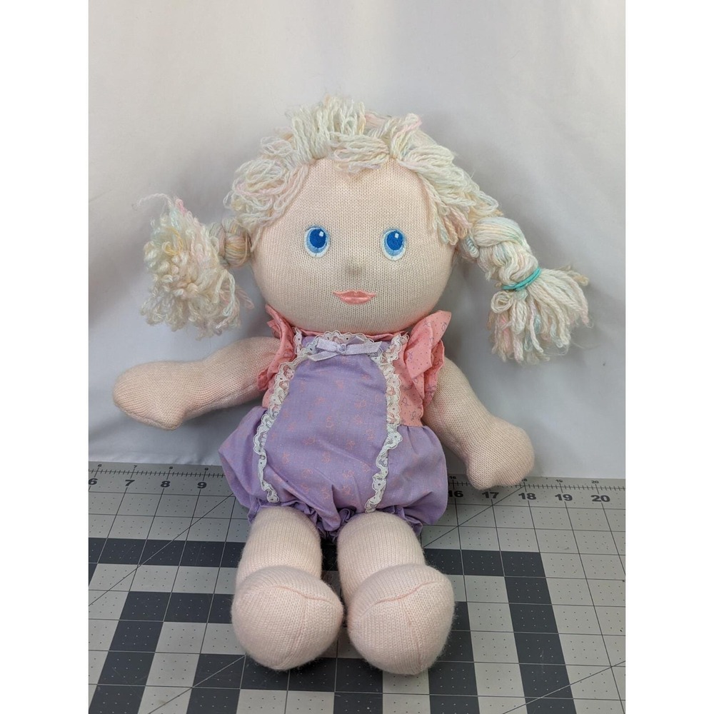 Playskool Grandmas Marshmallow Babies Doll‎ Yarn 16 Inch 1986 Stuffed Toy